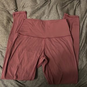 LULULEMON LEGGINGS! plum/ burgundy color, size 6 24” inseam